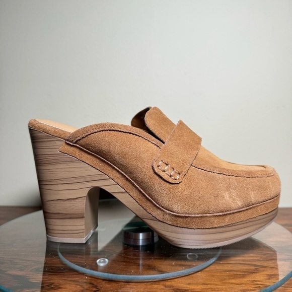 Splendid Vina Suede Platform Clog - toffee suede leather - size 8 - Picture 8 of 16